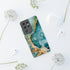 Aquamarine inspired Geode in Watercolor - Impact Resistant Phone Case
